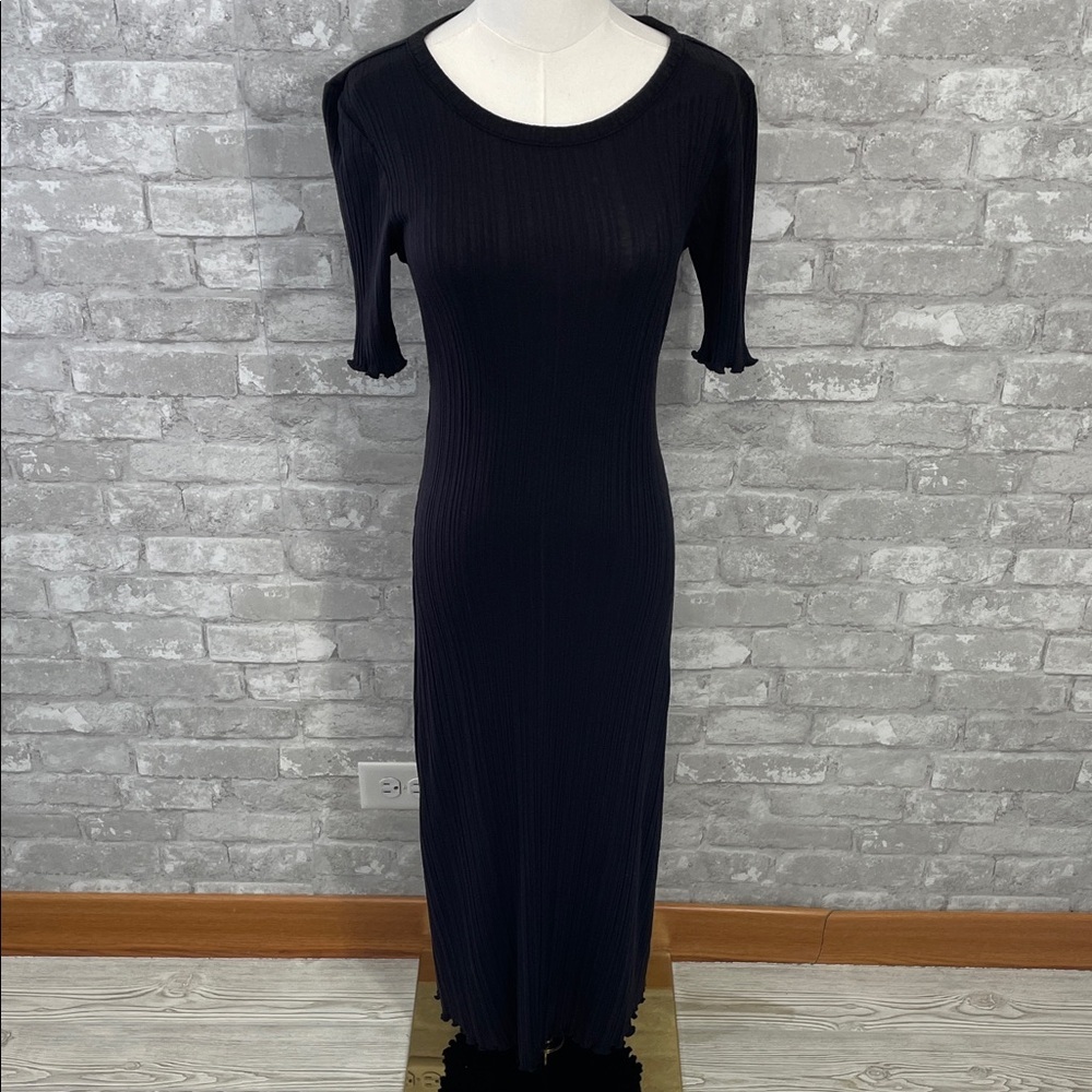 Everlane Open Back Rib Dress - Black